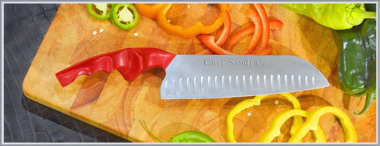 Santoku vs Chef Knife,  Diagram - Labeled