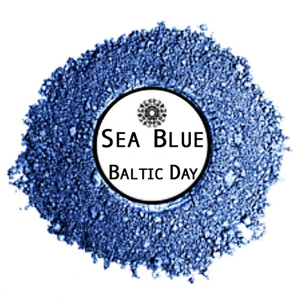 A pile of blue sea blue baltic day powder