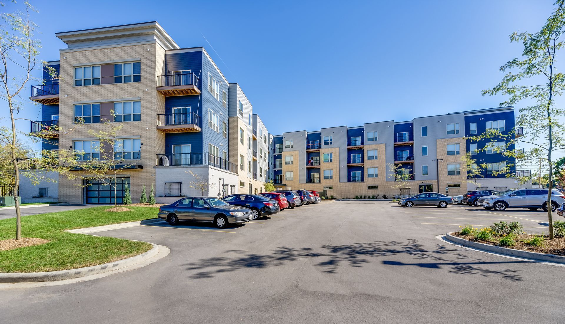 Exterior Shot of Apartments for Rent in Waukesha, WI - Spring City Crossing