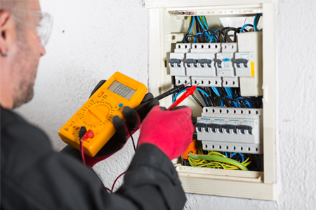 carrying out electrical checks to ensure a safe system