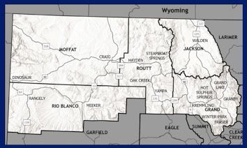 A black and white map of the state of wyoming