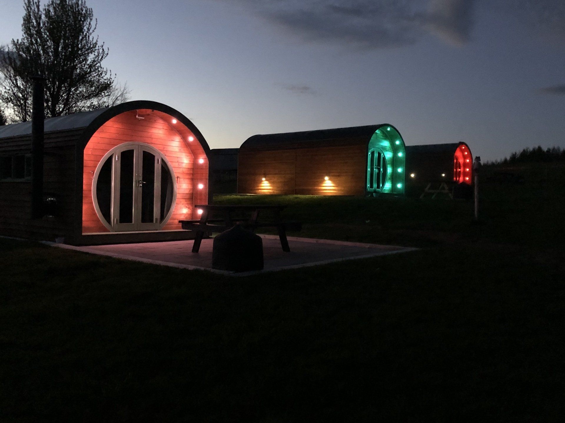 Glamping with LED lighting in Dumfries & Galloway, dog friendly