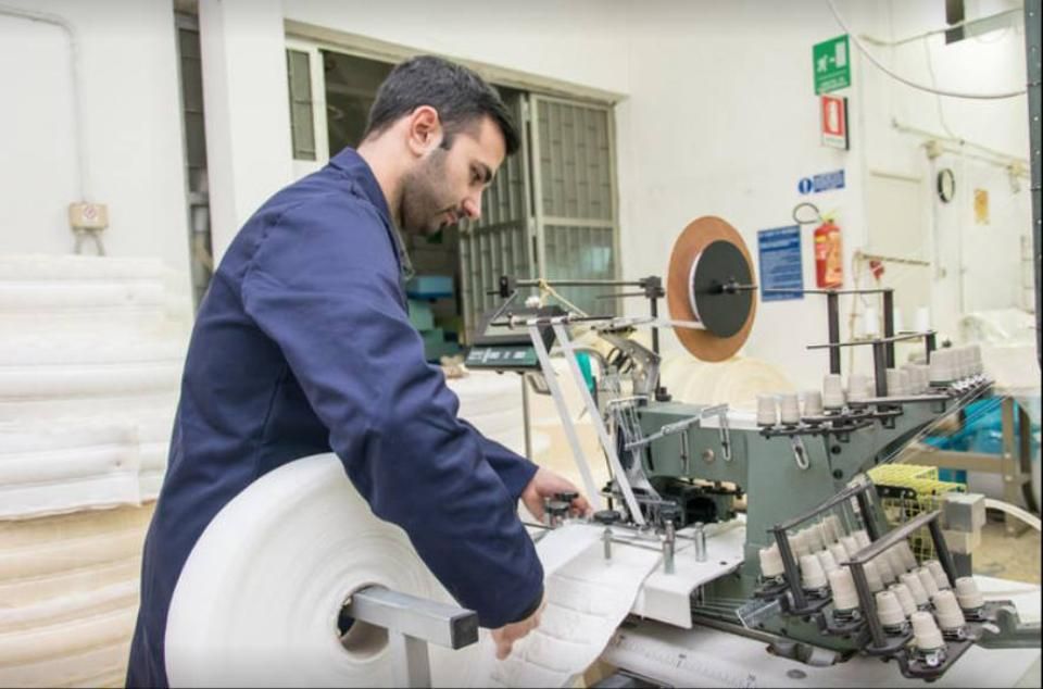 personale fabbrica di materassi a Melissano