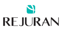 Logo: "REJURAN" text below a teal square with white curved lines.