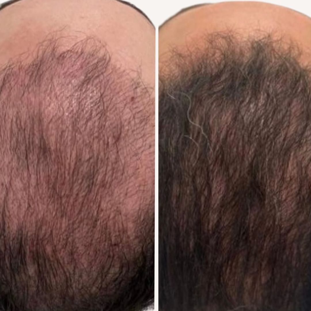 Close up of womans brown hair