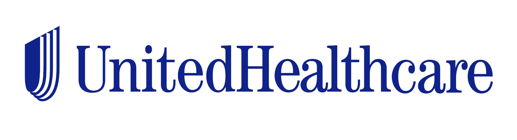 The united healthcare logo is blue and white on a white background.