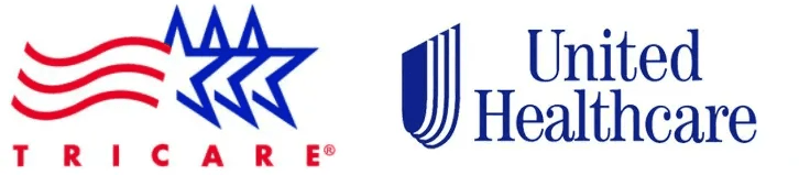 The united healthcare logo is next to the tricare logo