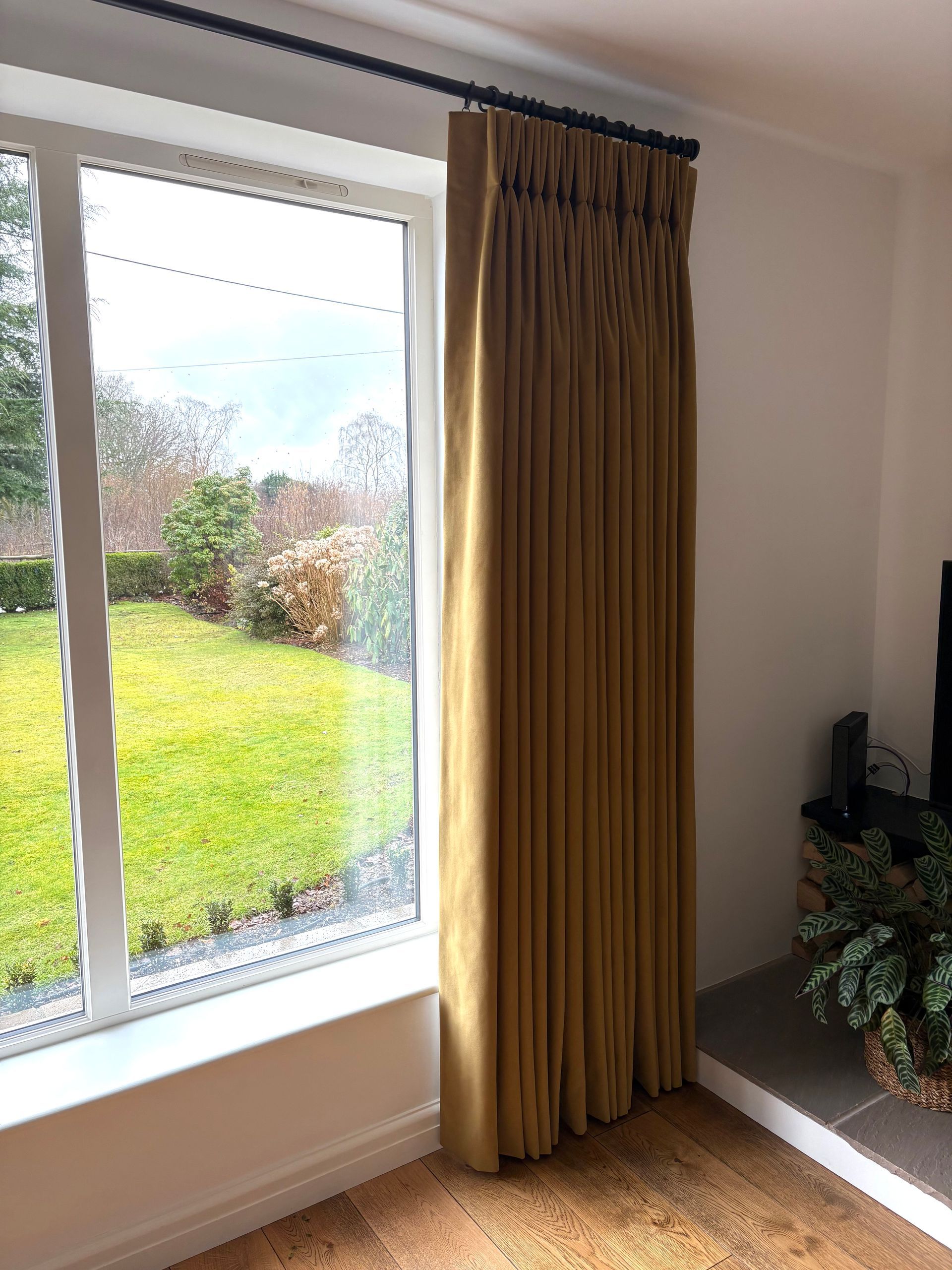 Mustard Twin pleat curtain