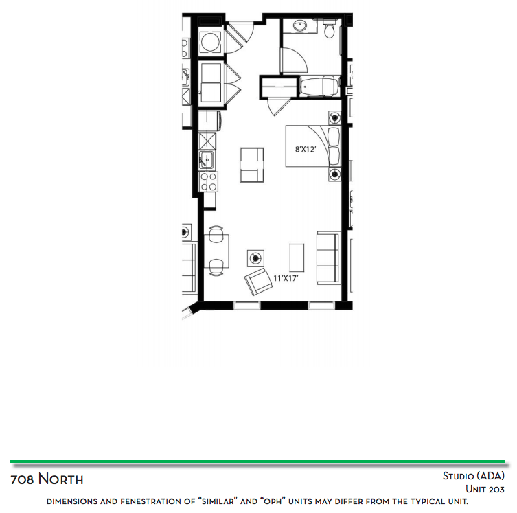 Studio (ADA) - Unit 203