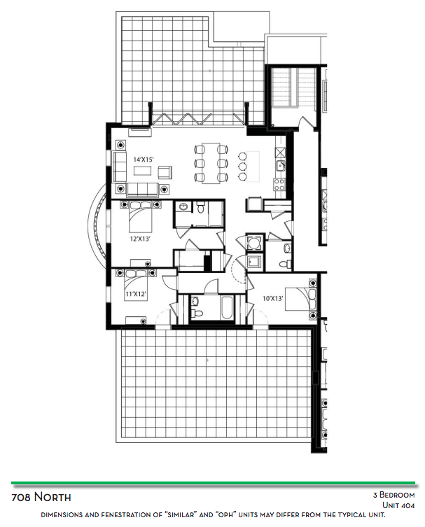 3 Bedroom - Unit 404