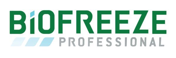Biofreeze Professional logo in green and gray.