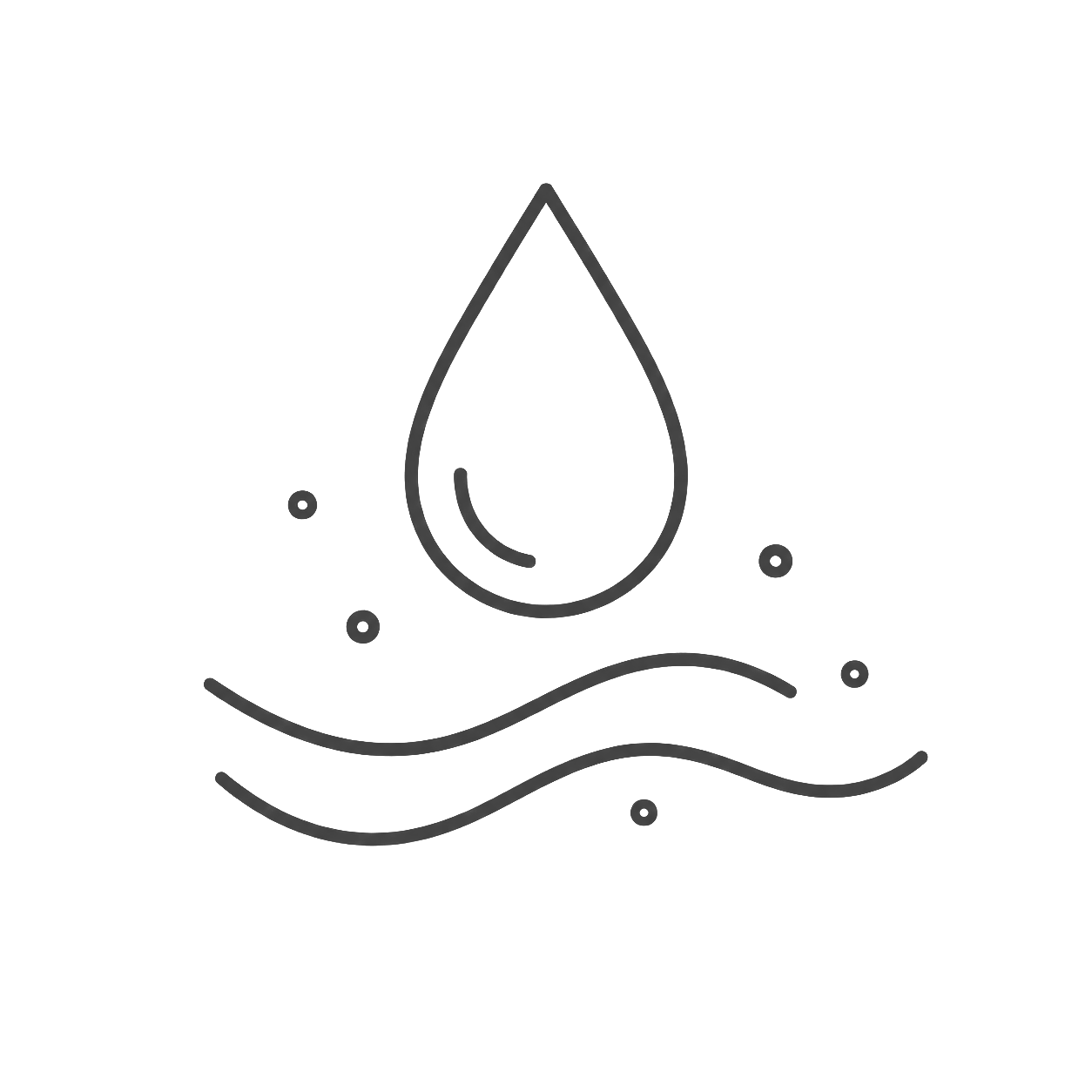 Water droplet with ripples representing light refreshment