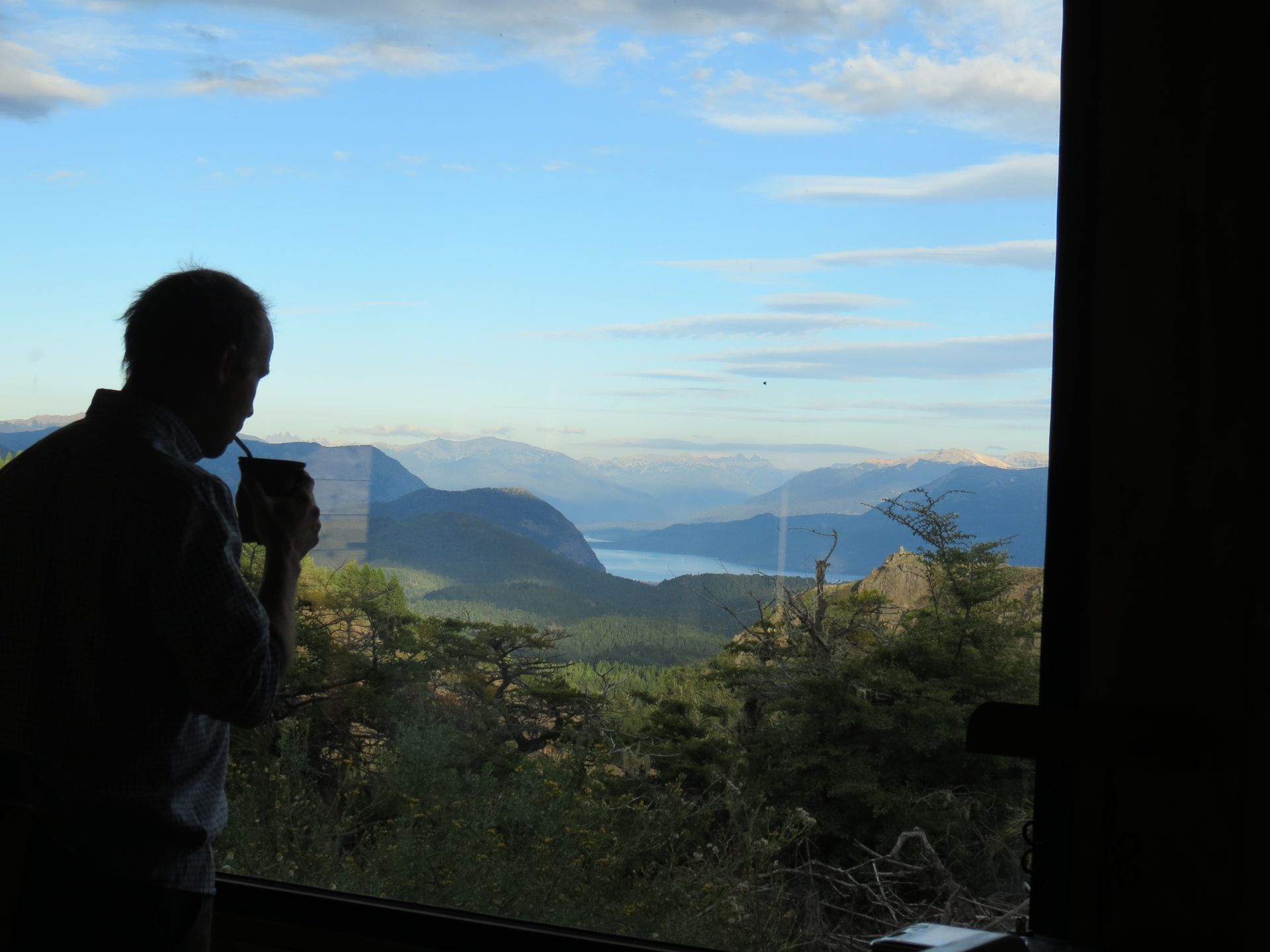 Enjoying Lago Lacar and the sightseeing view from the house