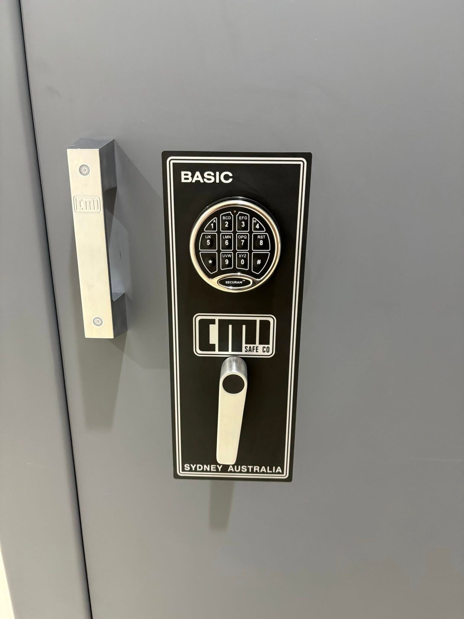 Green Safe with A Digital Keypad, Handle, and Keyhole — Nq Locksmiths In Kirwan, QLD