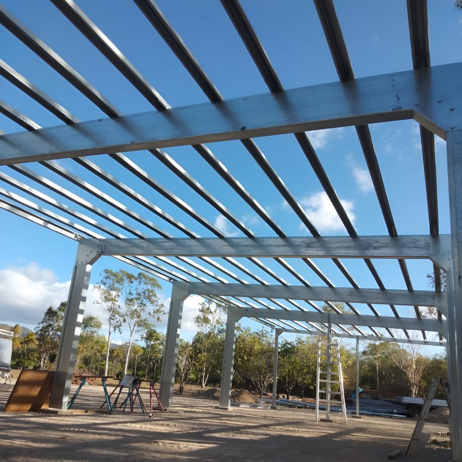 A Metal Structure With a Blue Sky in the Background — Mareeba Sheds & Gas In Mareeba, QLD