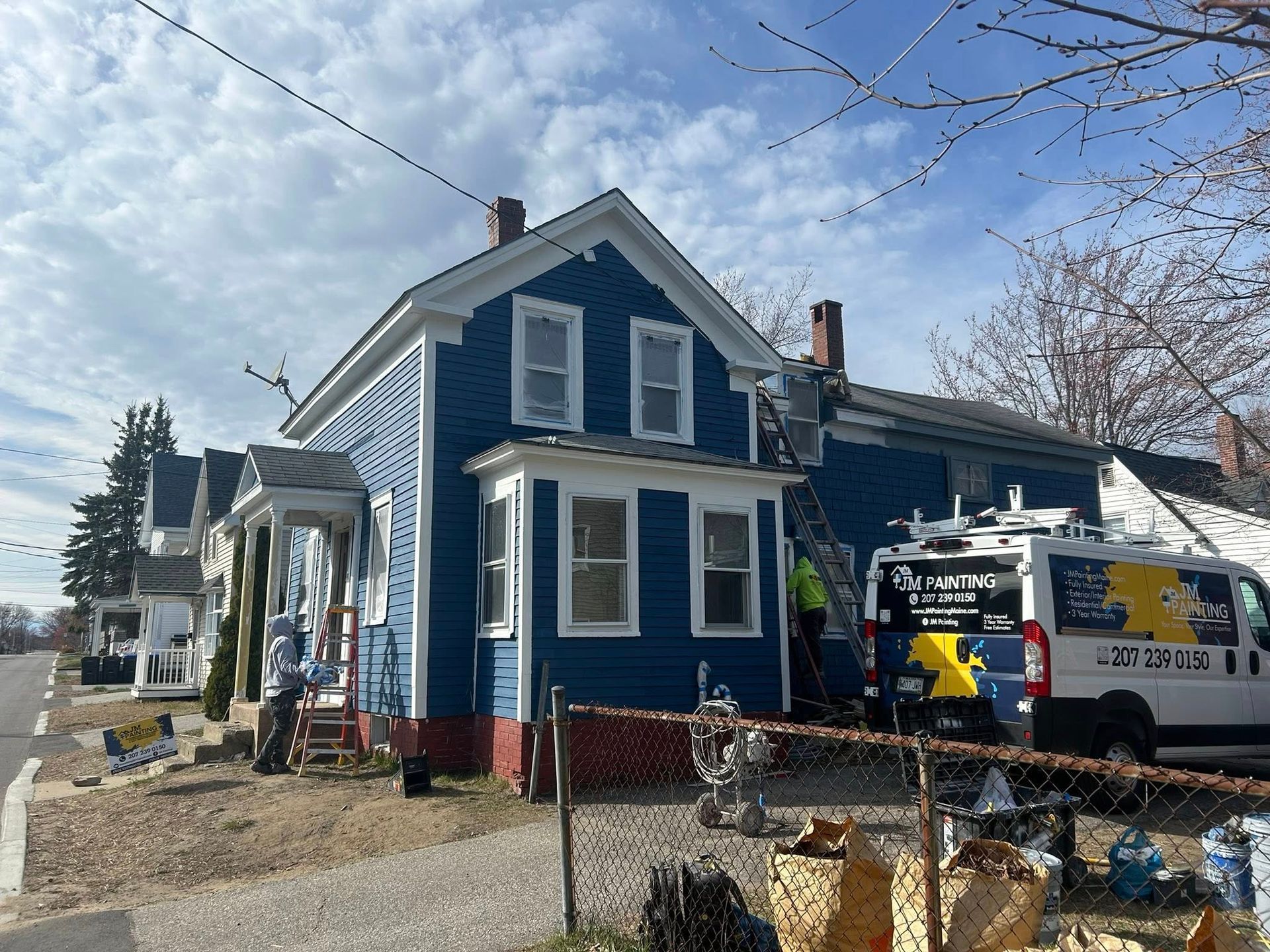 After photo of exterior house painting completed by JM Painting in Kennebunkport, Maine