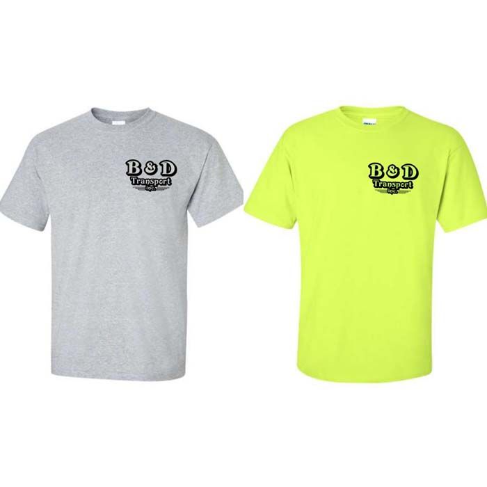 Two t-shirts with the word bod on them