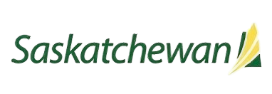 The logo for saskatchewan airlines is green and yellow.