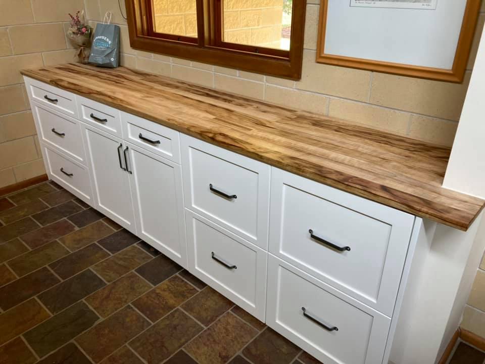 Stained Wood Benchtops — Cabinet Makers In Tamworth, NSW