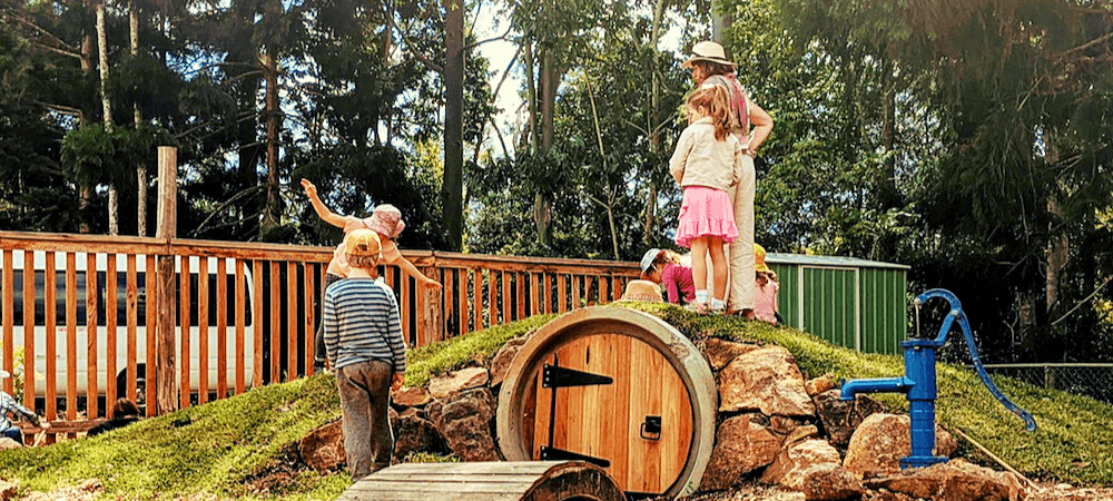 Children playing at the Tallowood Steiner School in Bowraville