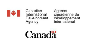 Logo of the Canadian International Development Agency and the word Canada.