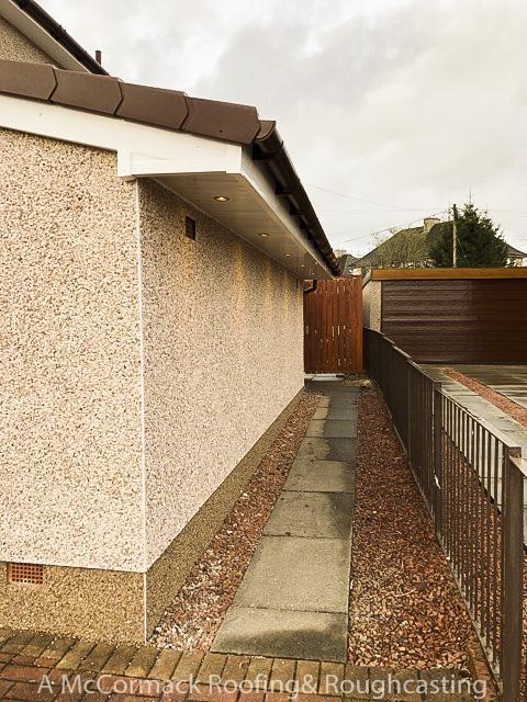 A picture of guttering replaced by Roofers Huddersfield