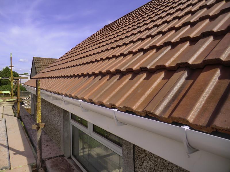 A picture of fascia and soffits boards replaced by Roofers Huddersfield