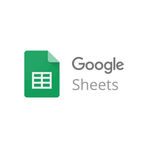 The google sheets logo is a green sheet of paper with a spreadsheet on it.