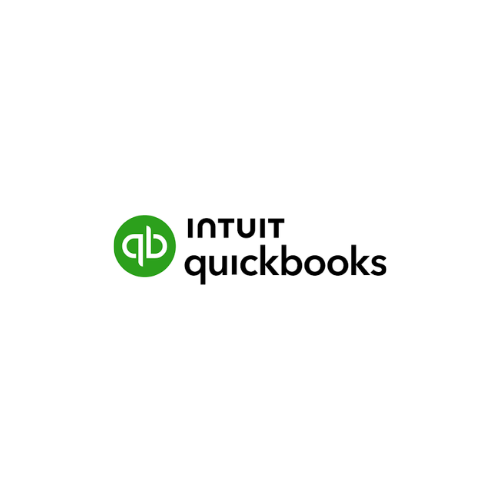 The logo for qb quickbooks is on a white background.