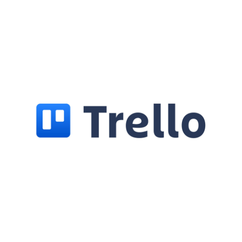 The trello logo is blue and black on a white background.