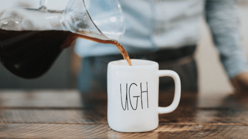 coffee mug with word UGH