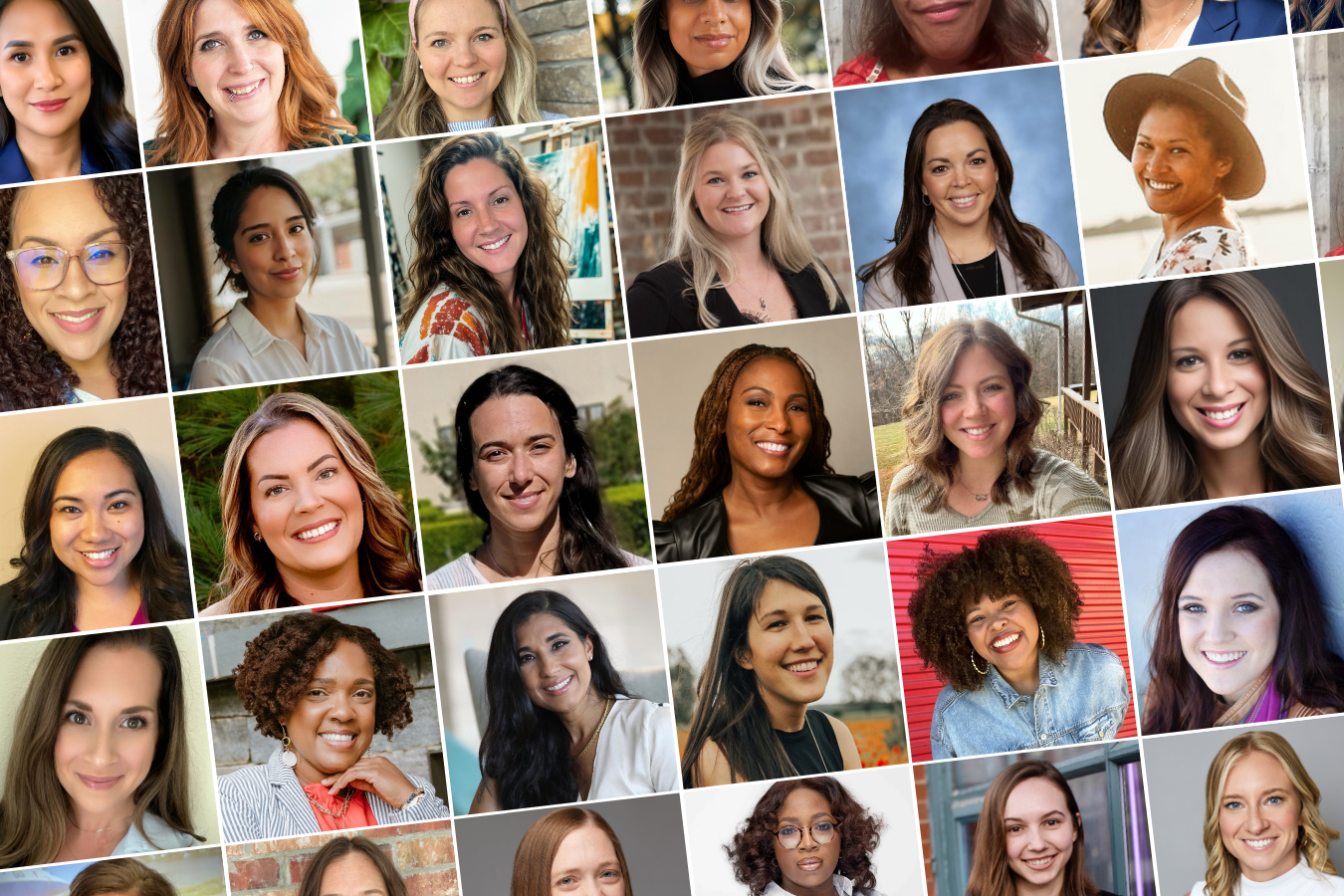 A collage of military spouse virtual assistants known as Freedom Makers