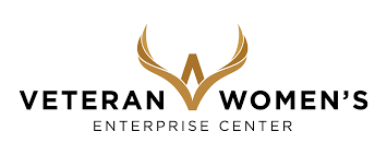 the logo for veteran women's enterprise center is a deer head with antlers