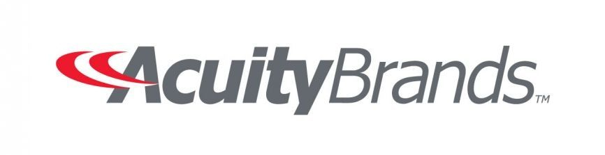 Acuity Brands logo with a red and gray design and the company's name.