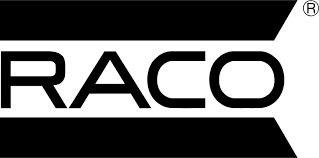 RACO logo in black on a white background with a registered trademark symbol.