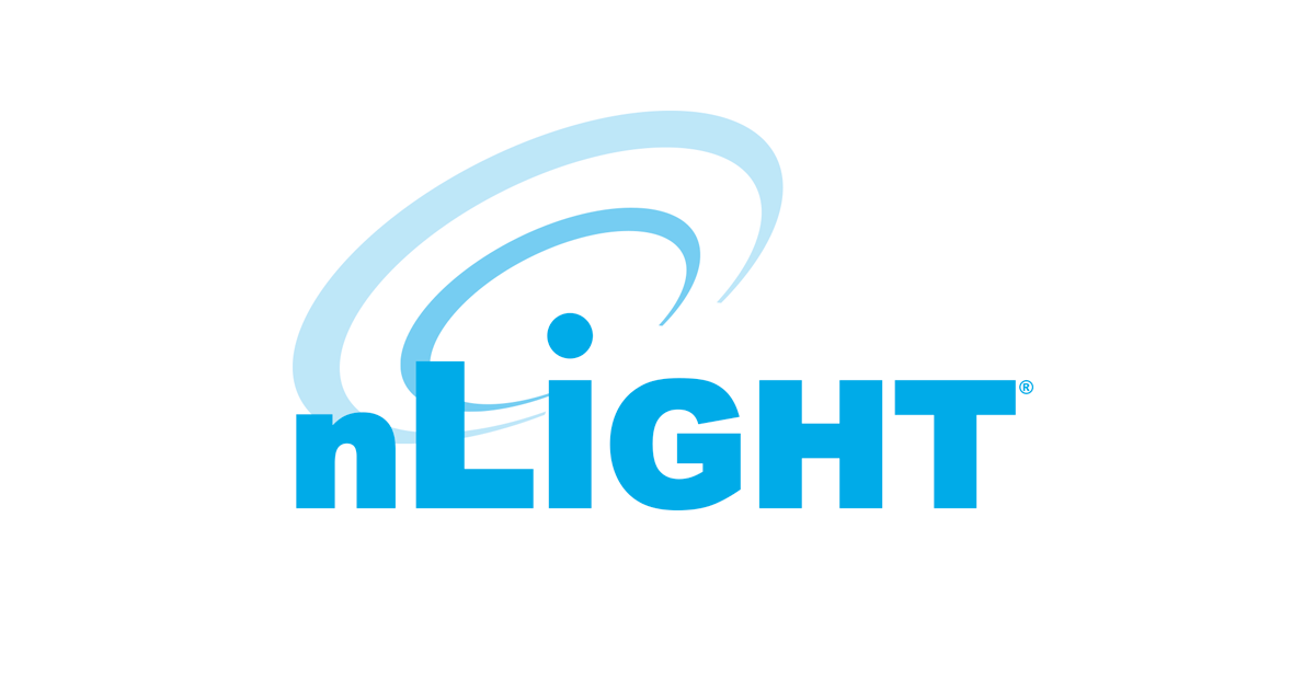 NLIGHT logo with light blue arcs and text on a white background.