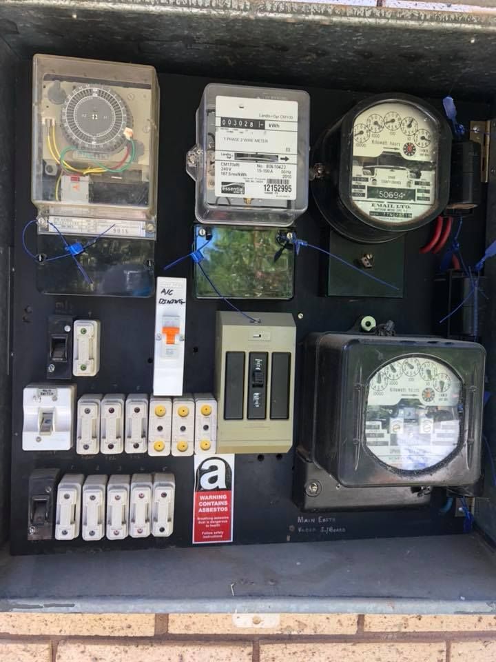 Stylish Electrical Switchbox and Meter — Commercial Electrician in Orange