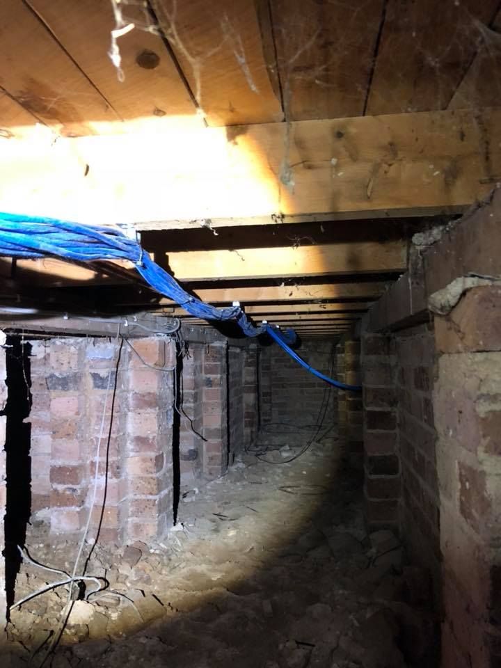 Electric Wires Installed Under the House — Level 2 Electrician in Orange