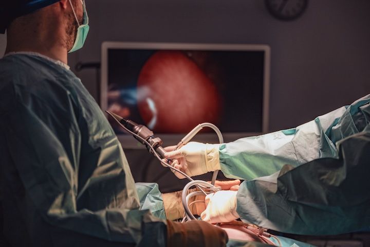 Un chirurgien vétérinaire opère un patient dans une salle d'opération.