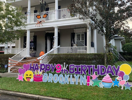 Yard cards, Special occasion yard decorations, Party supplies Orange County, Party stuff, Anaheim hills, Graduation yard announcement, Birthday yard sign, OC yard party, Yard signs OC, Birthday yard letter, Card my yard California, Lawn stork, Individual letter yard signs, Birthday yard sign rentals near me