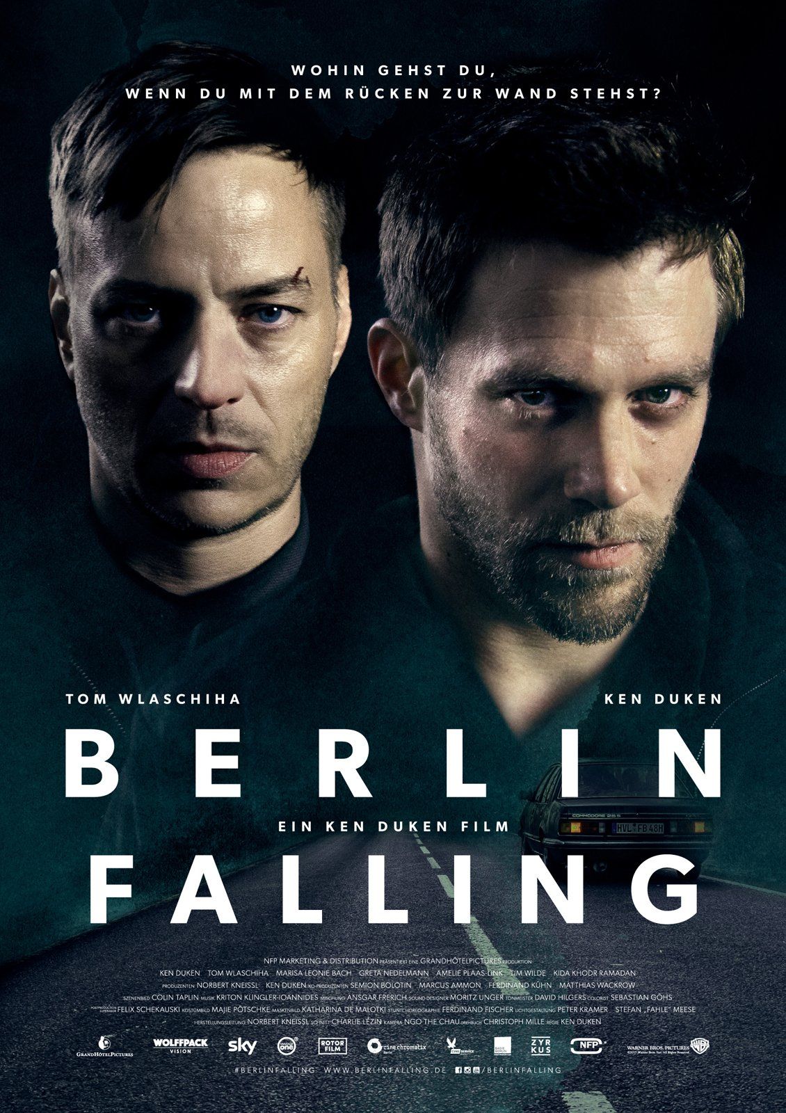 Promotional poster for 'Berlin Falling' featuring the intense action directed by Ferdi Fischer, who also coordinated the stunts, showcasing his dual expertise as an action director and stunt coordinator