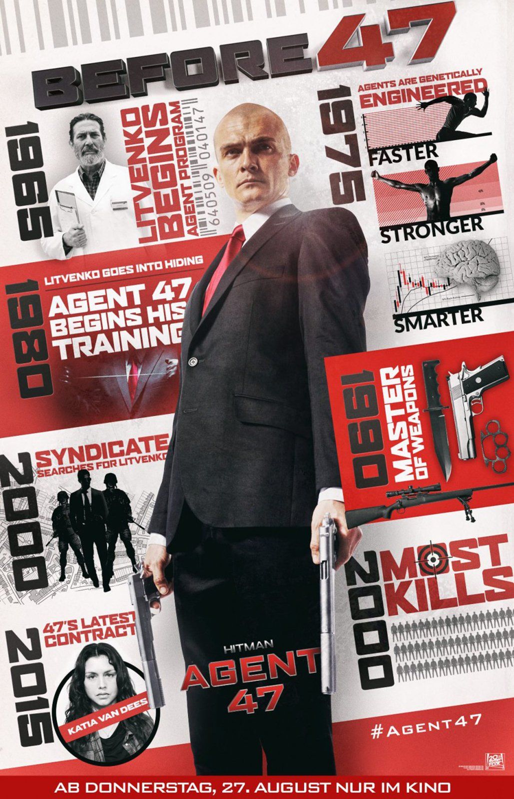 Further poster for 'Hitman: Agent 47' featuring stunts and precision driving by Ferdi Fischer.