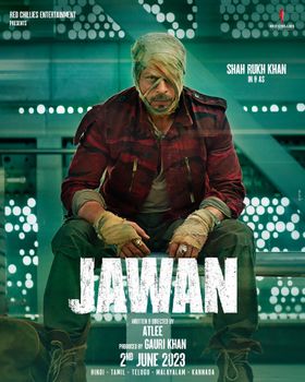 Poster for 'Jawan' highlighting FPV WarpCam® shots by Ferdi Fischer and Johnny FPV.