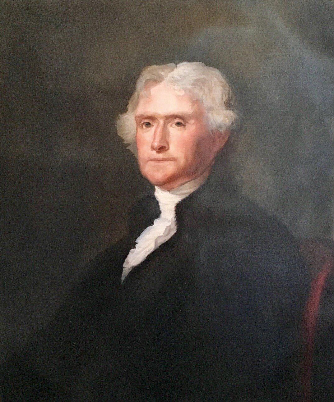 A painting of a man in a suit and tie