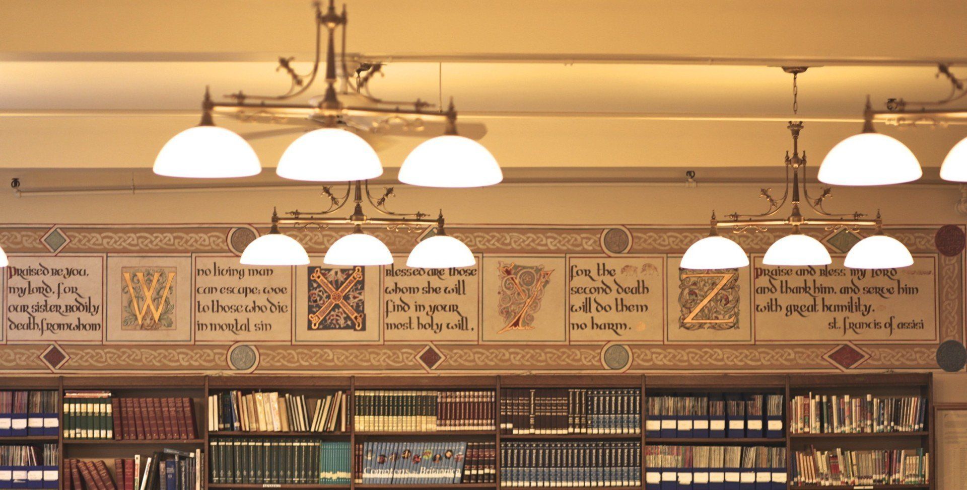A library with a lot of books on shelves
