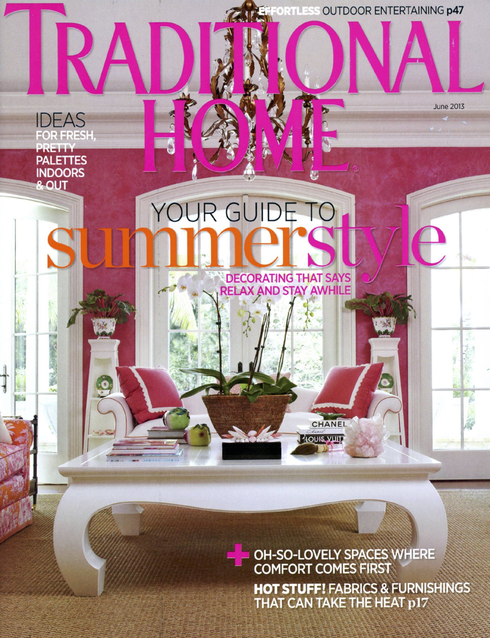 The cover of a magazine called traditional home