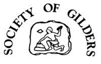 A black and white logo for the society of gliders.