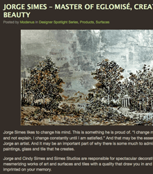 Jorge simes is a master of eglomise creating beauty