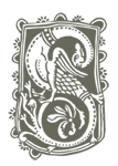 A black and white drawing of a letter s with a dragon on it.