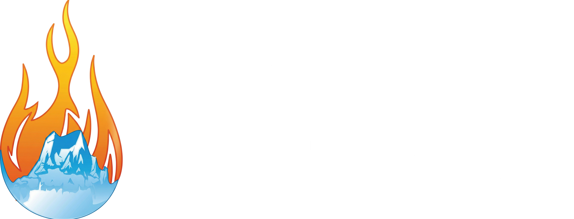 Logo of a flame with ice at the bottom, representing Fire & Ice.